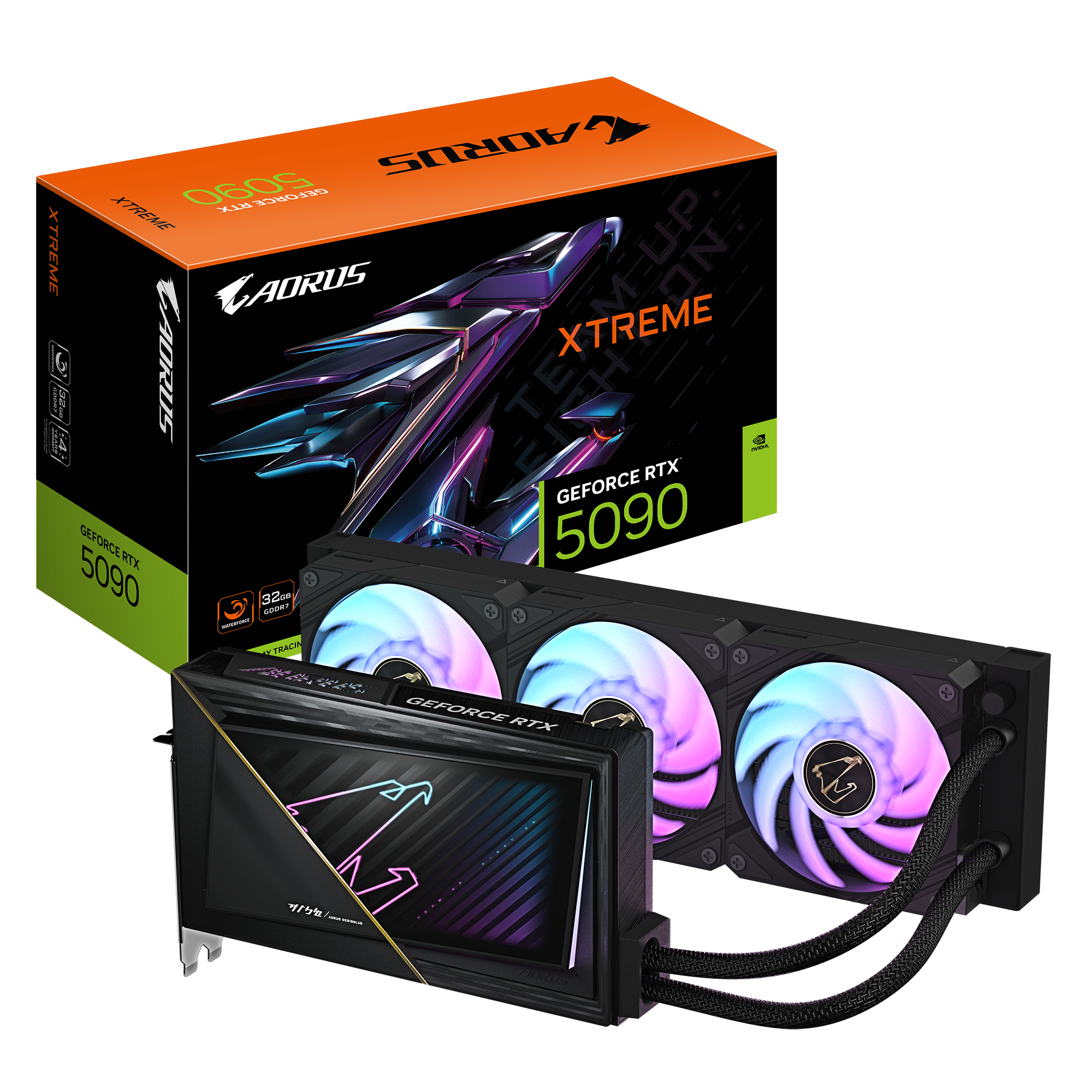 Bekijk afbeelding 1 van Gigabyte RTX 5090 AORUS XTREME WATERFORCE 32GB/3xDP/HDMI